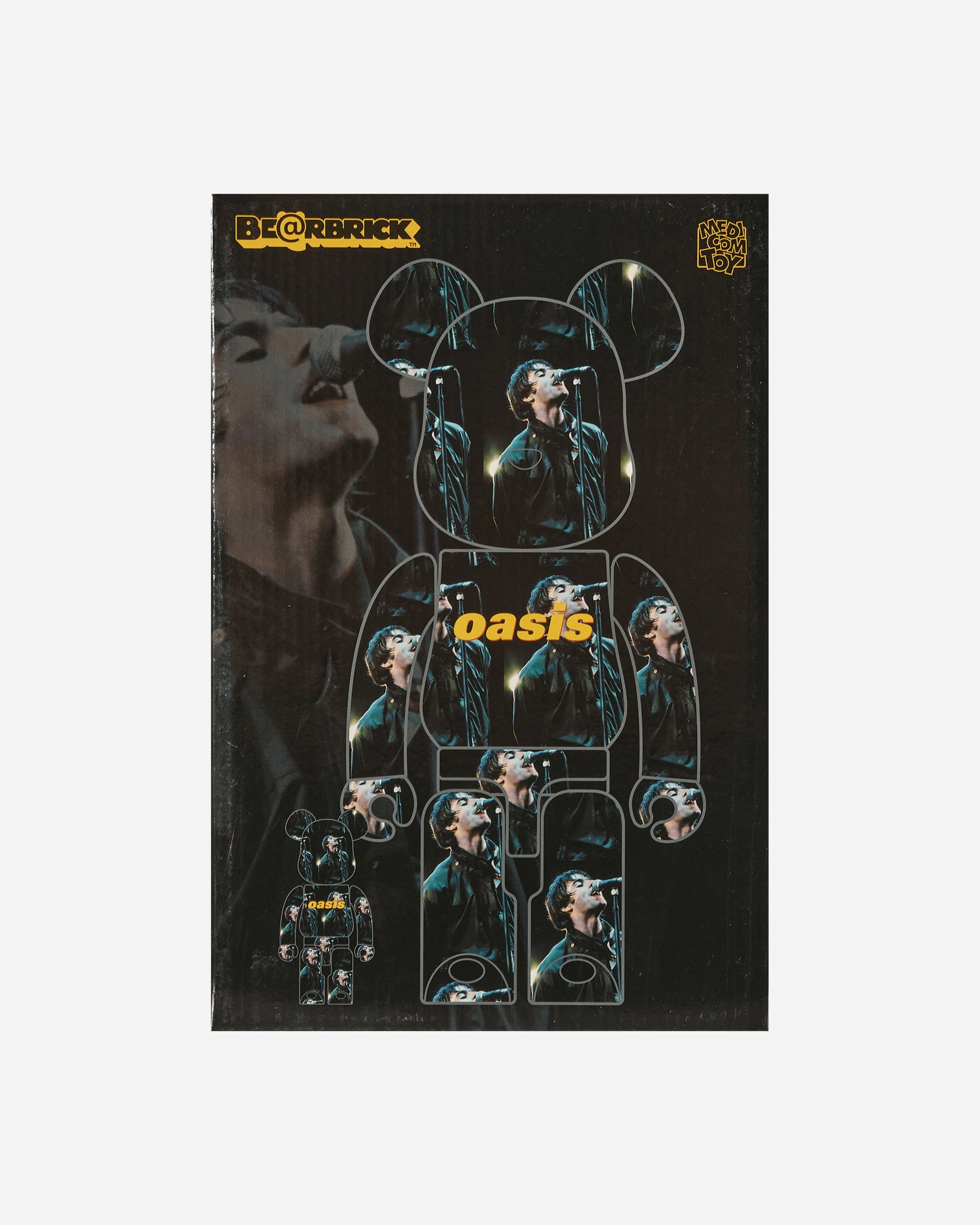 100% 400% Oasis Knebworth 1996 - Liam Gallagher Be@rbrick Multicolor
