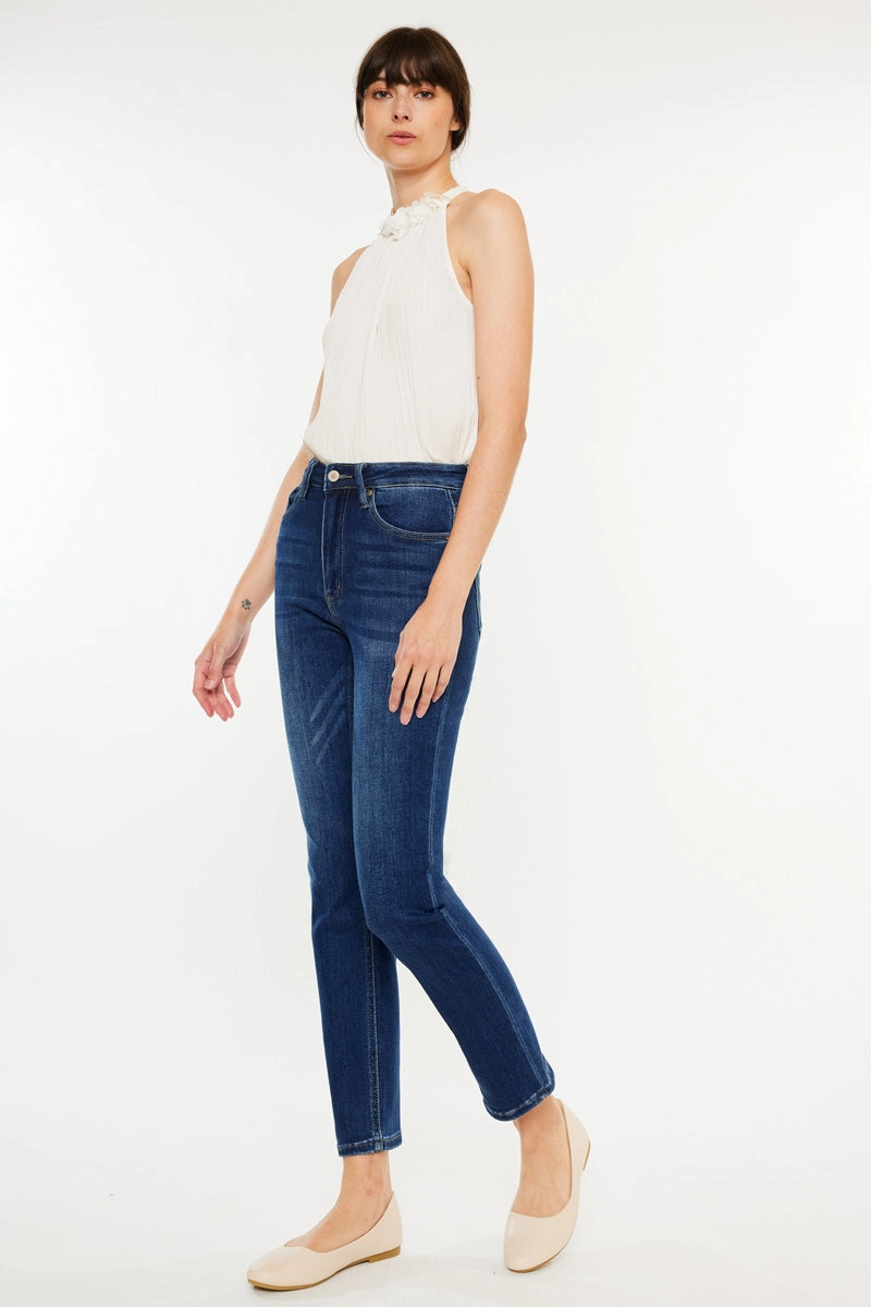 Adaline Essentials High Rise Slim Straight Leg  Jeans