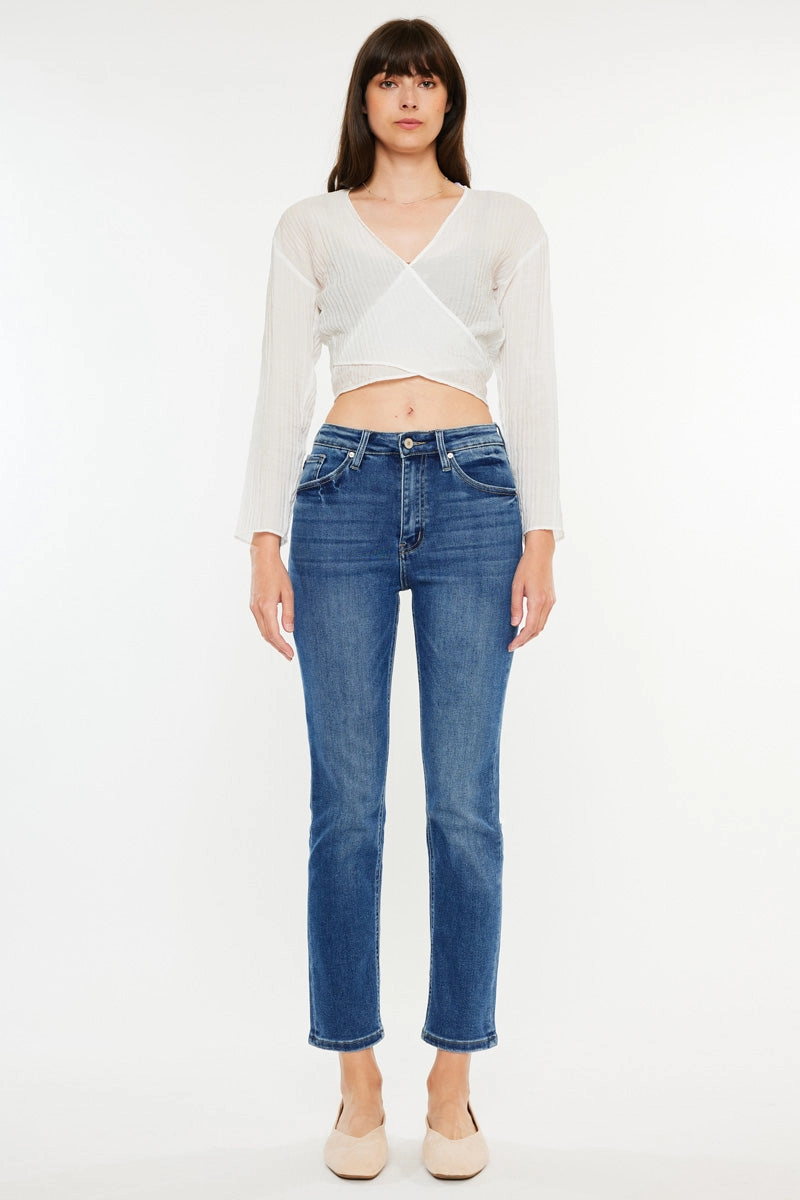 Adaline Essentials High Rise Slim Straight Leg  Jeans