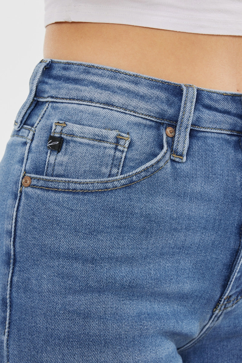 Adaline Essentials High Rise Slim Straight Leg  Jeans
