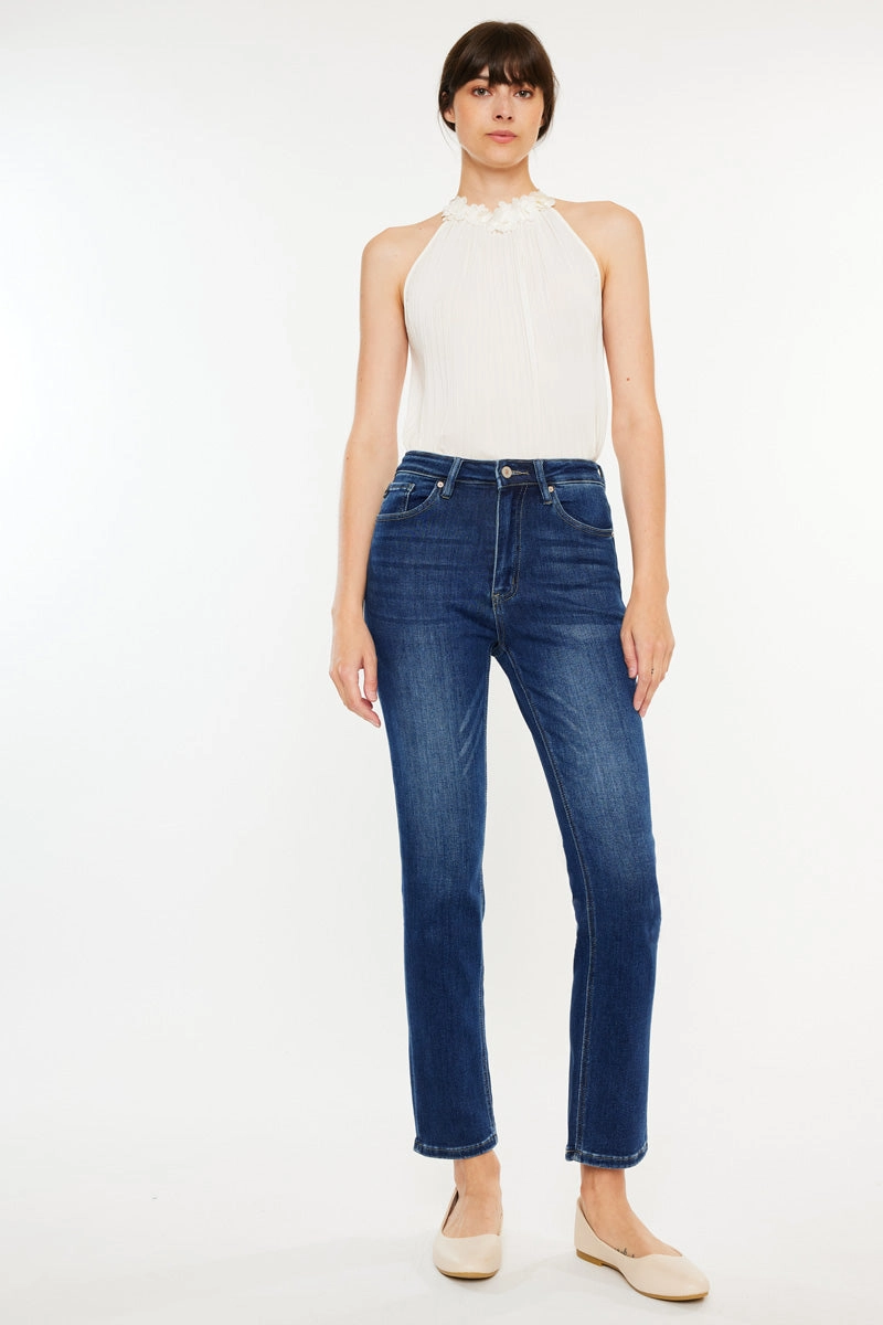 Adaline Essentials High Rise Slim Straight Leg  Jeans