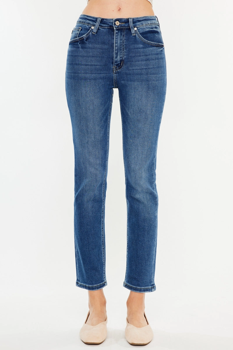 Adaline Essentials High Rise Slim Straight Leg  Jeans