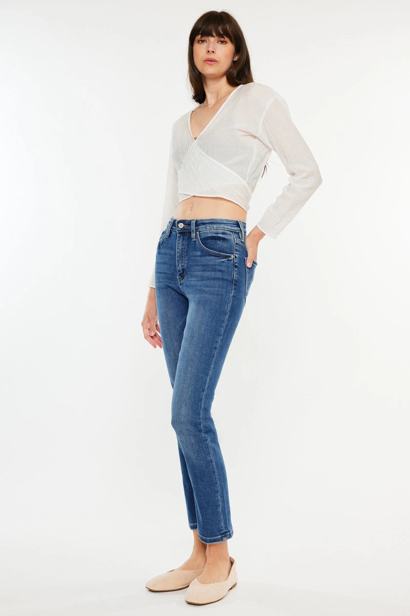Adaline Essentials High Rise Slim Straight Leg  Jeans