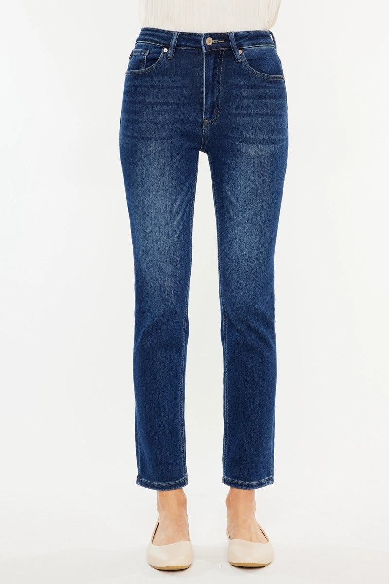 Adaline Essentials High Rise Slim Straight Leg  Jeans