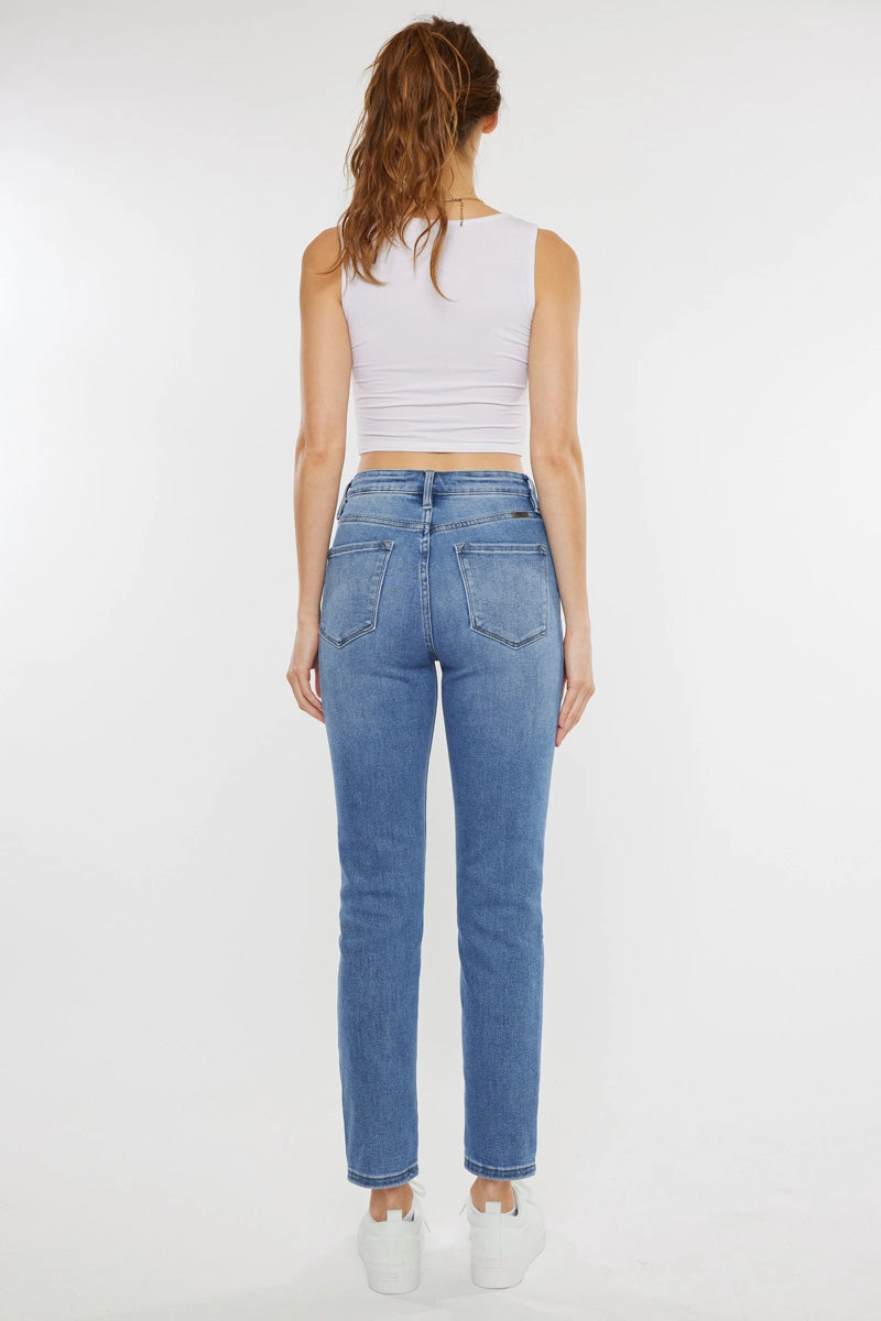 Adaline Essentials High Rise Slim Straight Leg  Jeans