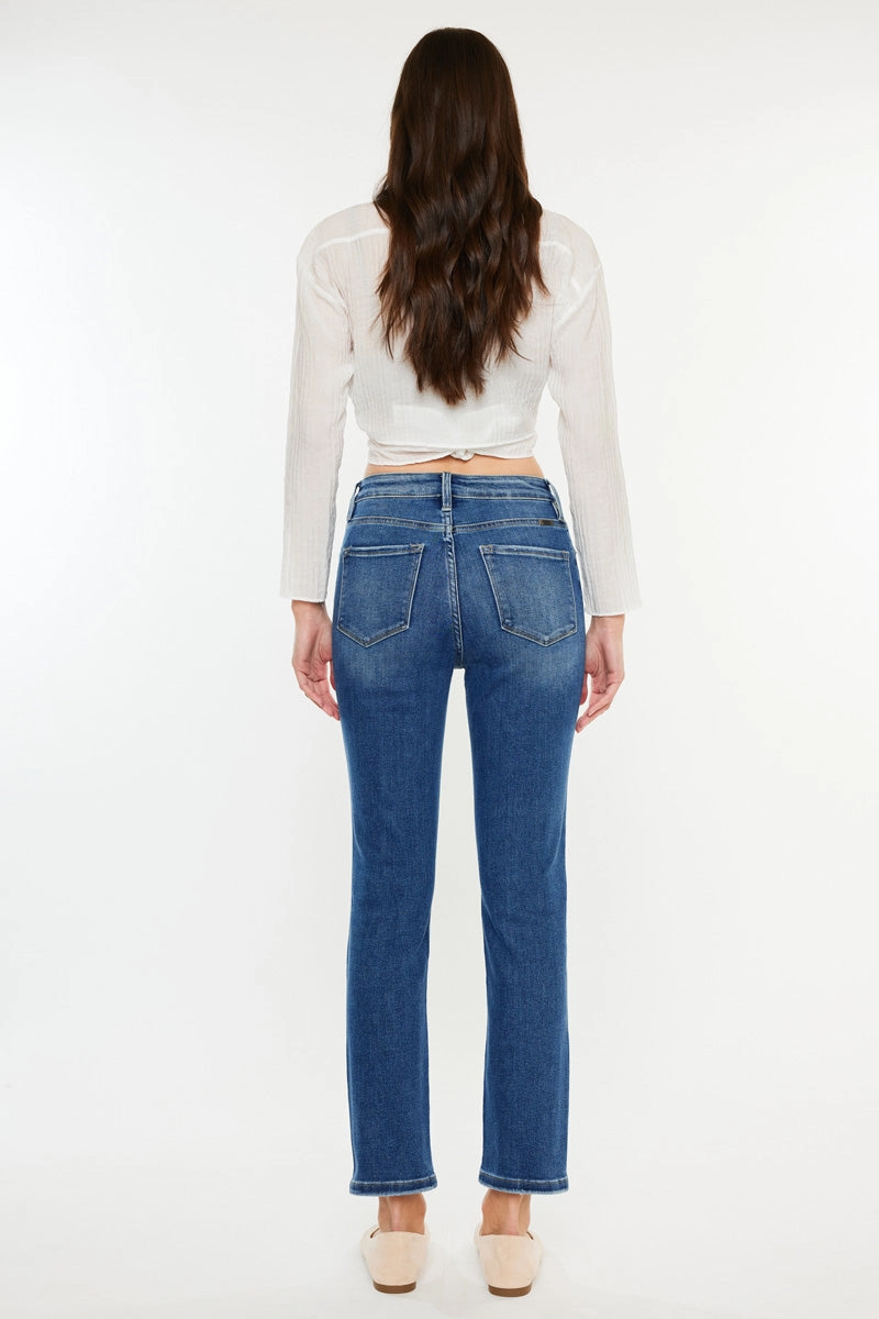 Adaline Essentials High Rise Slim Straight Leg  Jeans