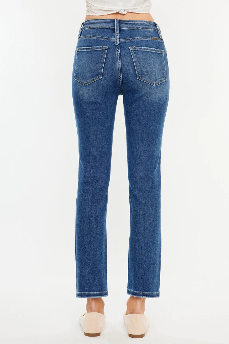Adaline Essentials High Rise Slim Straight Leg  Jeans
