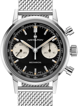 American Classic Intra-Matic Chronograph H Black - Bracelet Ref. H38429130