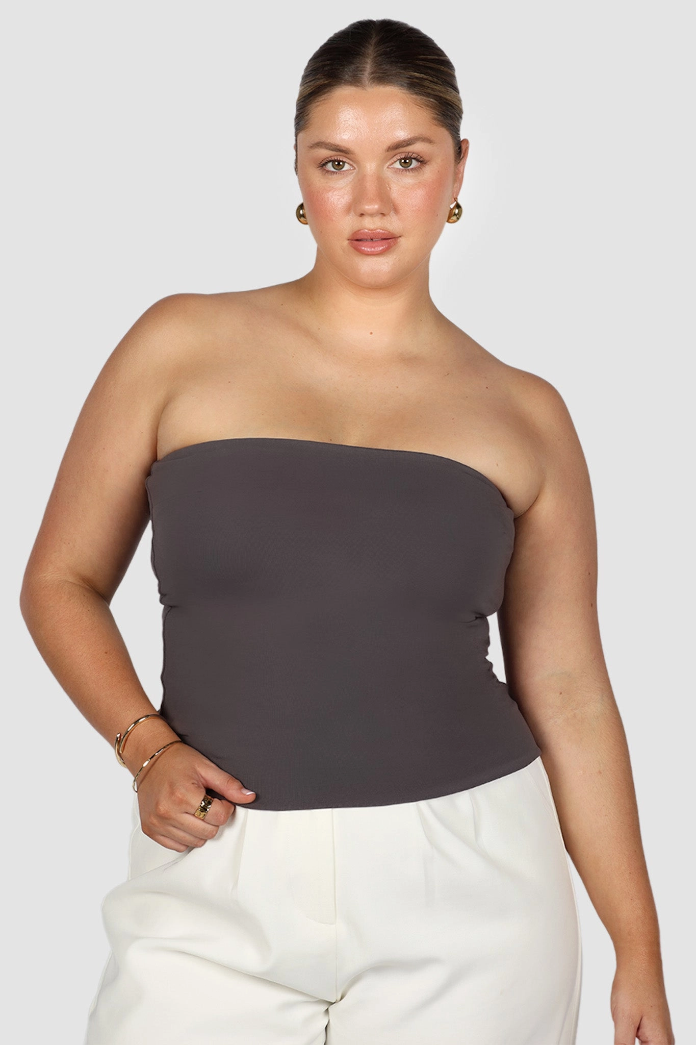 APRIL TOP CHARCOAL