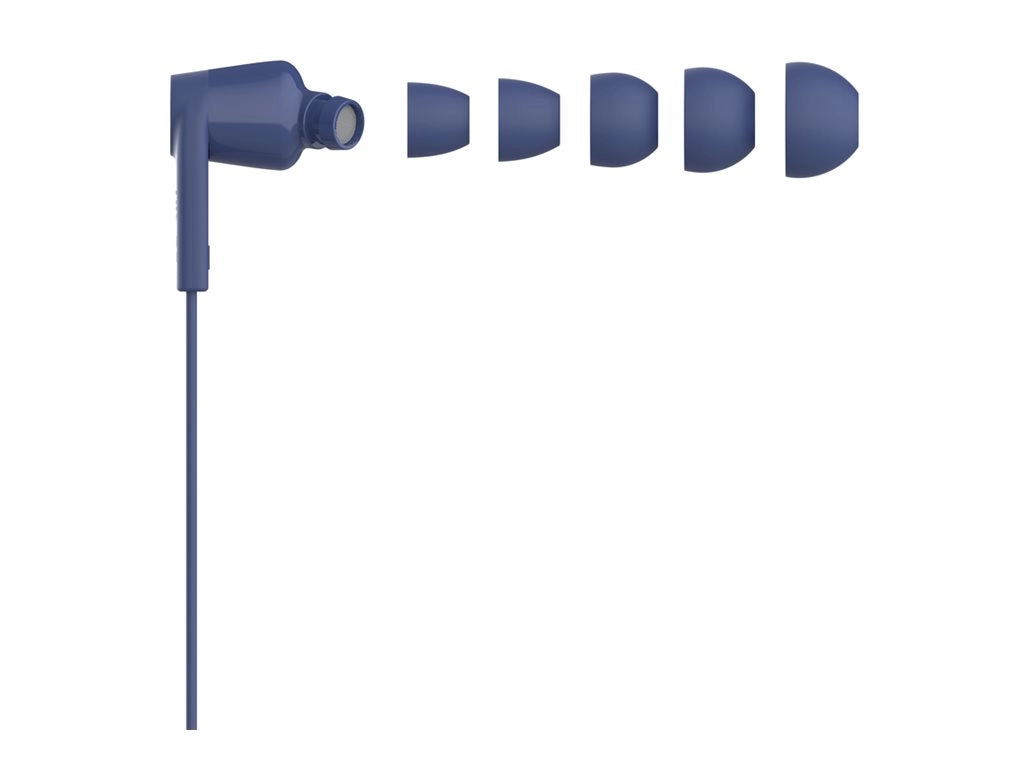 Belkin SoundForm - Earphones with mic - in-ear - wired - USB-C - noise isolating - blue G3H0002FQBLV2