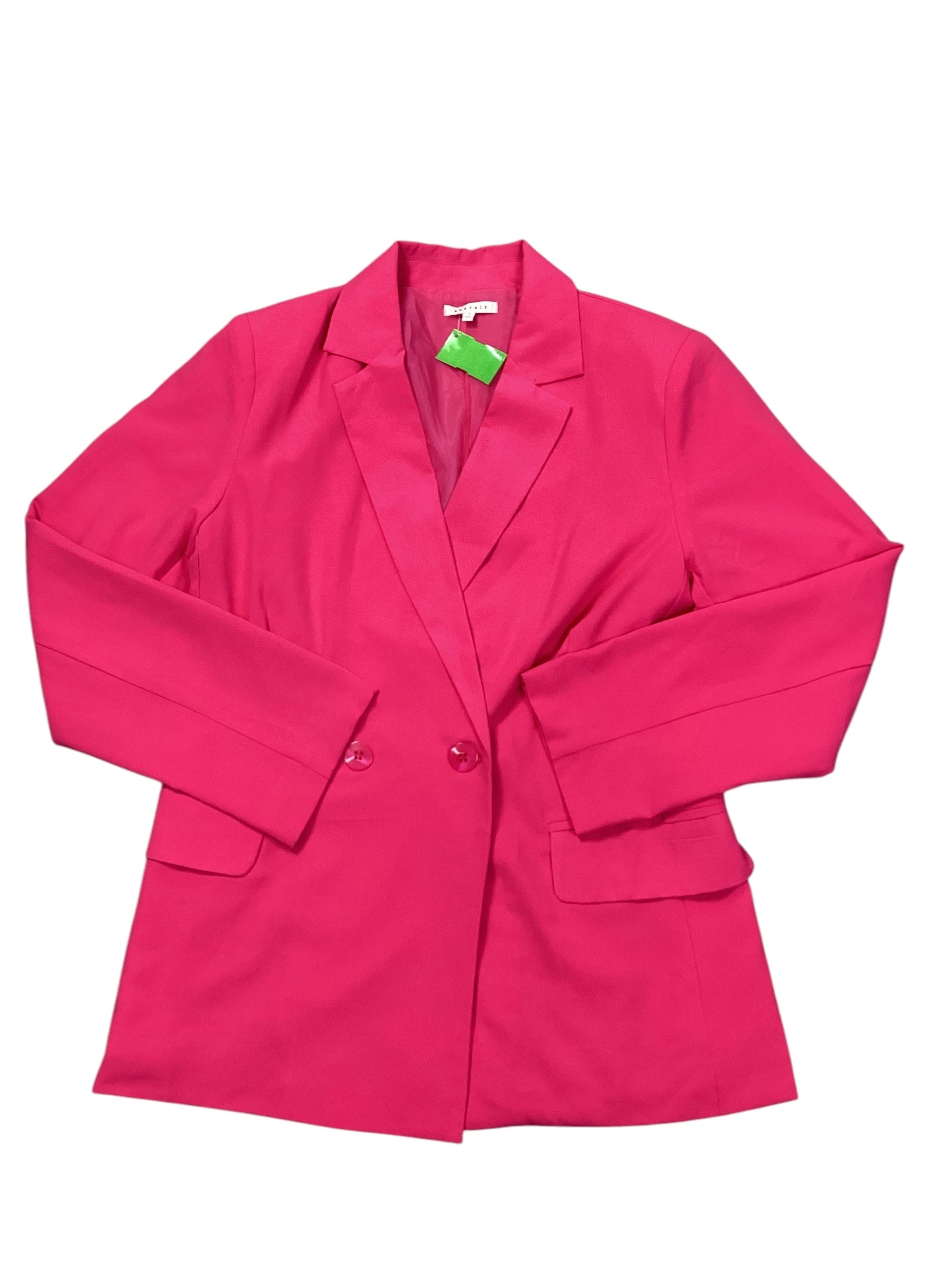 Blazer By Clothes Mentor In Pink, Size:L