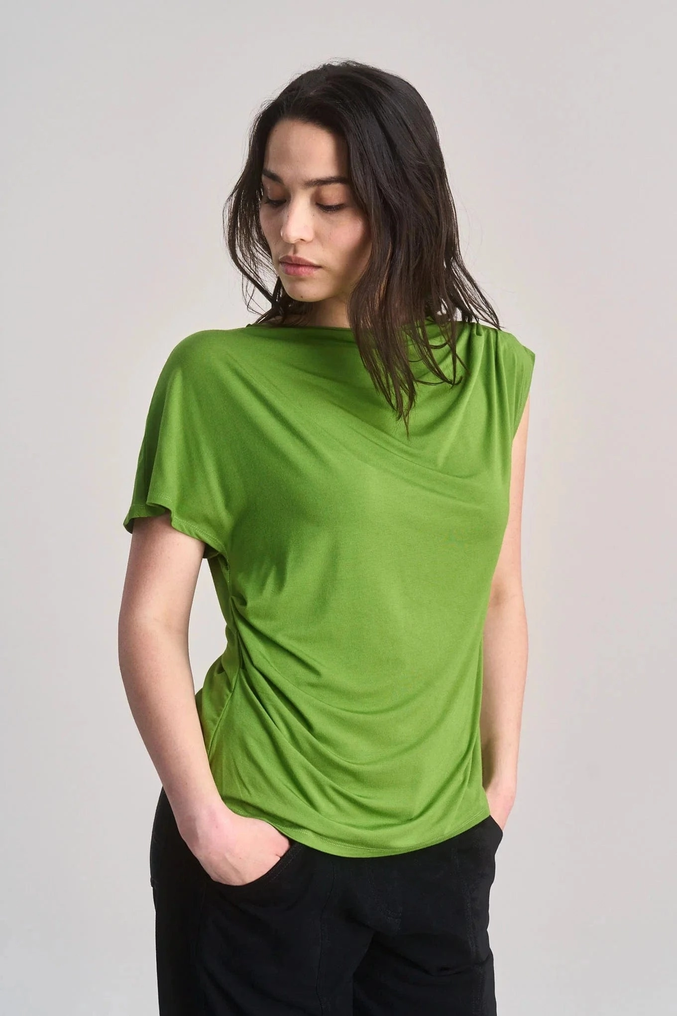 Cate Women's Modal Jersey Top | Green