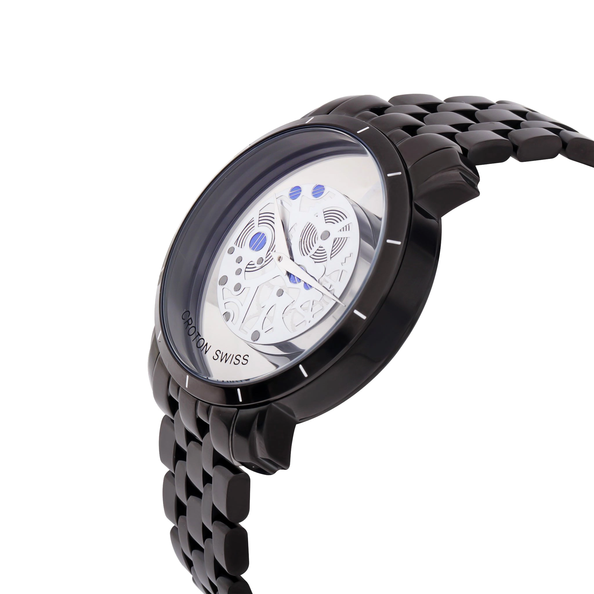 Croton Men's "Circuit Breaker" Swiss Quartz See-Through Dial Watch