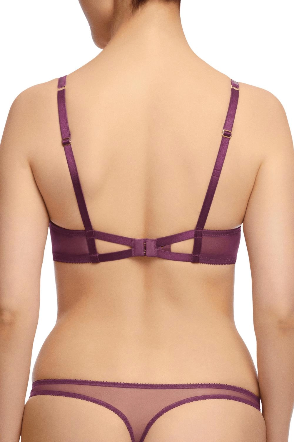 Dita Von Teese Lurex Lace Unlined Bra Amethyst