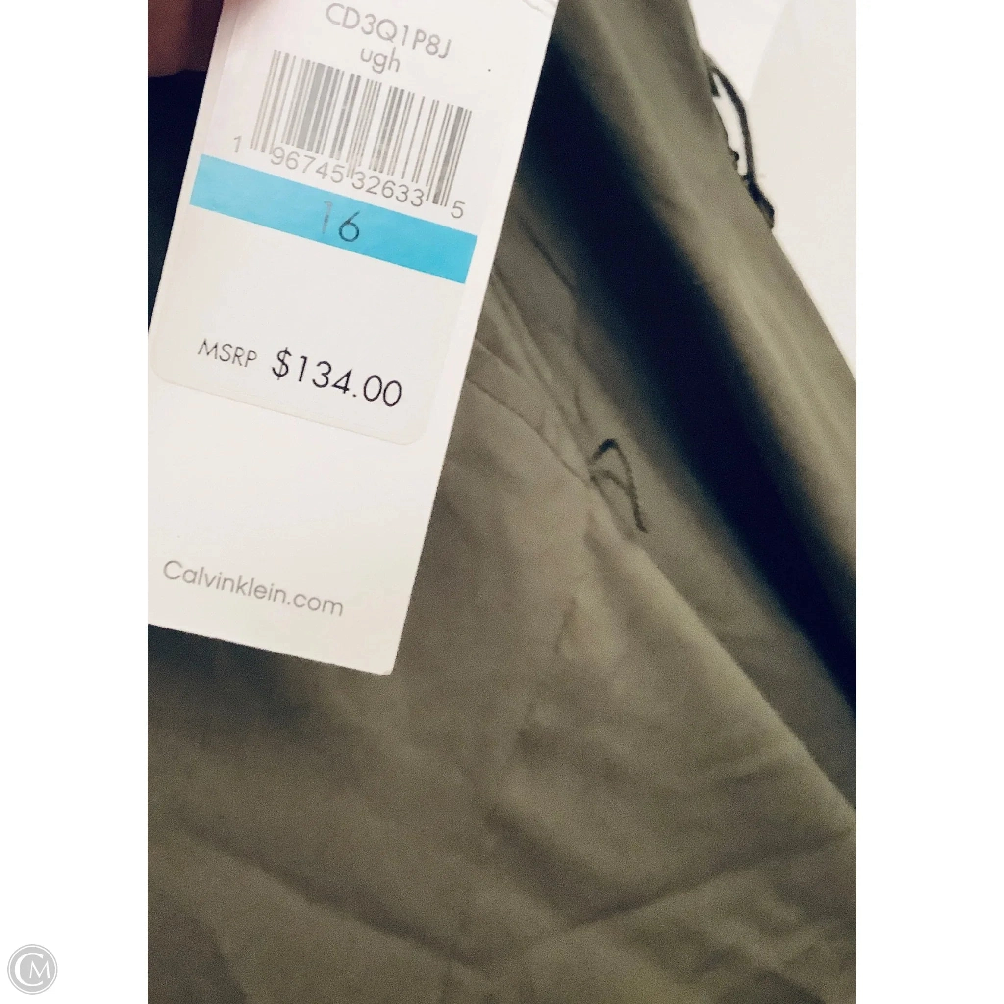 Dress Casual Maxi By Calvin Klein In Green, Size: Xl