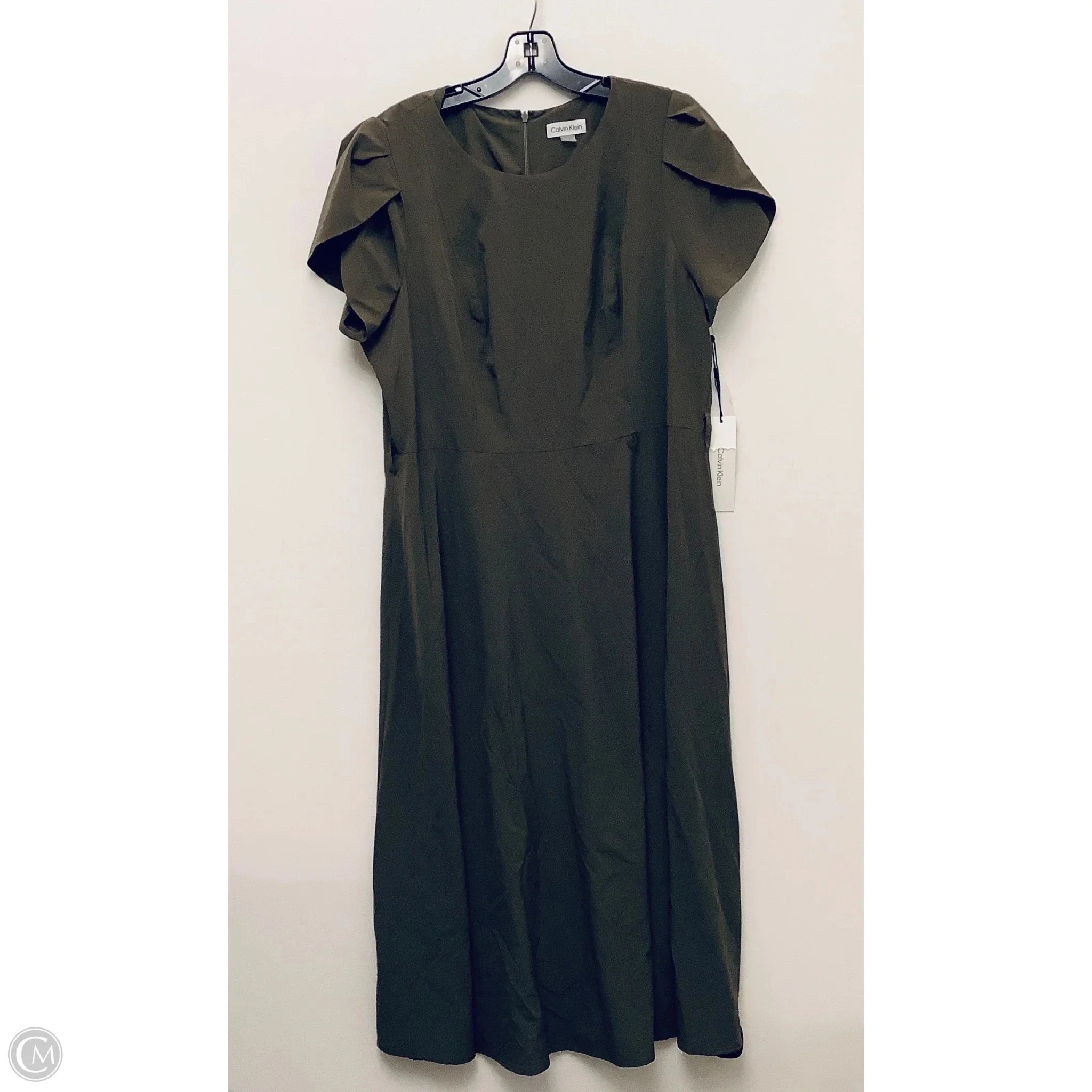 Dress Casual Maxi By Calvin Klein In Green, Size: Xl