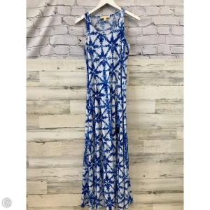 Dress Casual Maxi By Michael By Michael Kors In Blue & White, Size: S