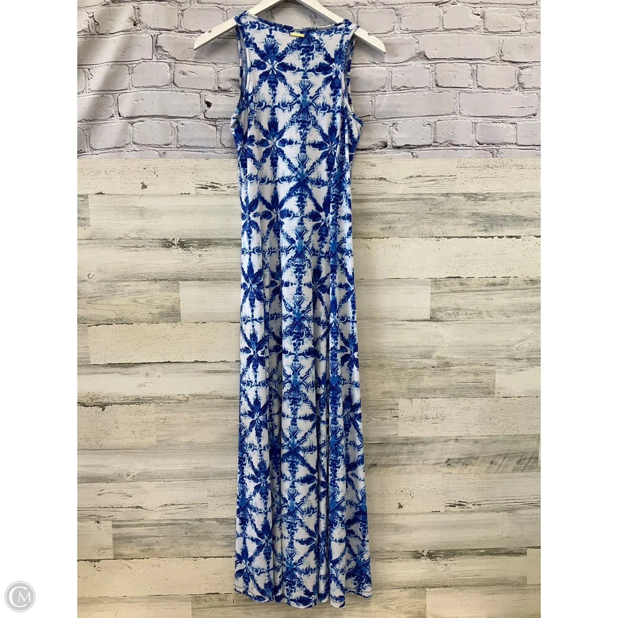 Dress Casual Maxi By Michael By Michael Kors In Blue & White, Size: S