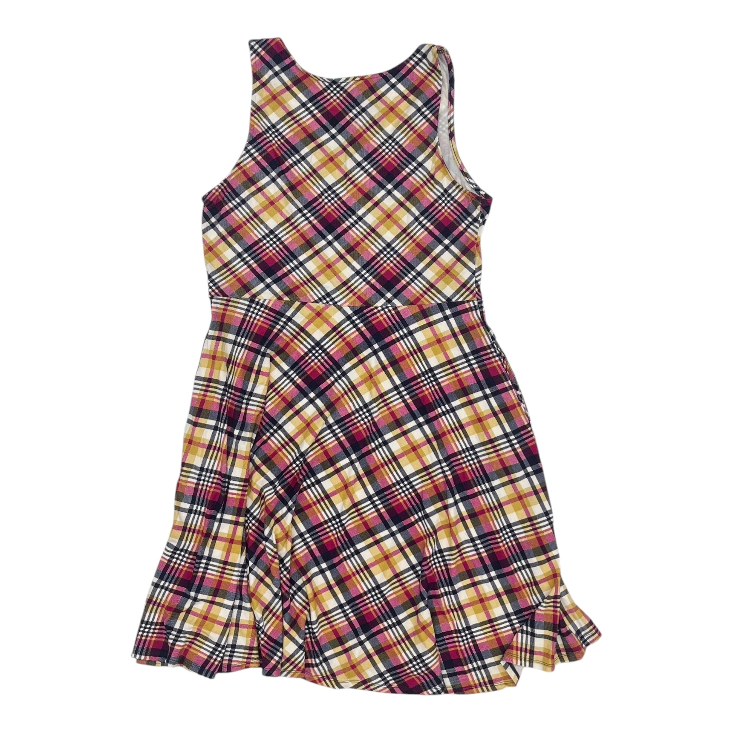 Dress Casual Midi By Agnes & Dora In Plaid Pattern, Size:L