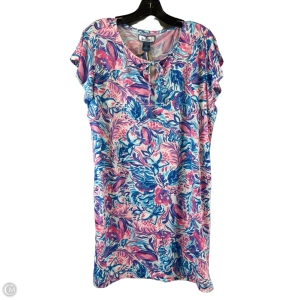 Dress Casual Midi By Clothes Mentor In Pink & Purple, Size: L