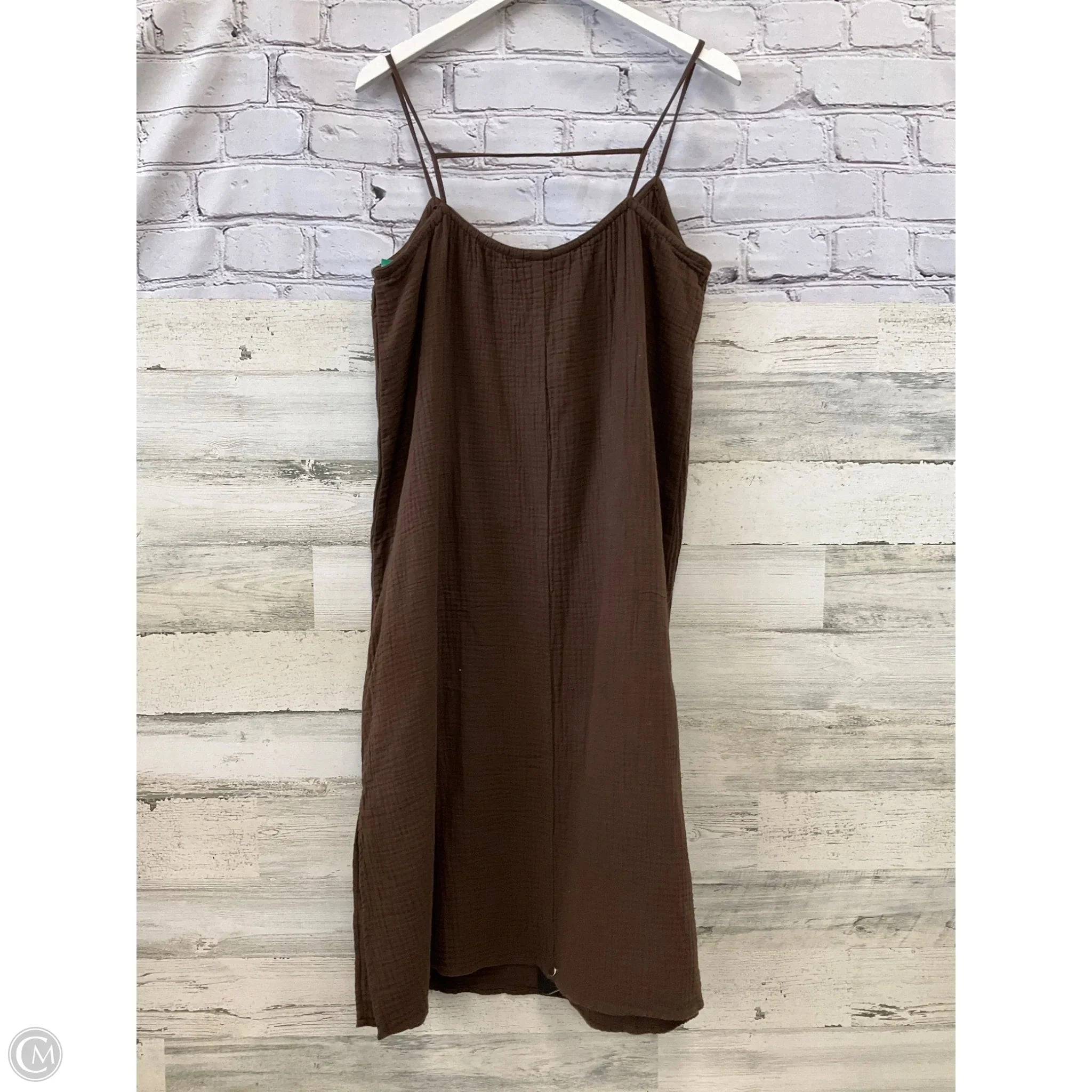 Dress Casual Midi By H&m In Brown, Size: M