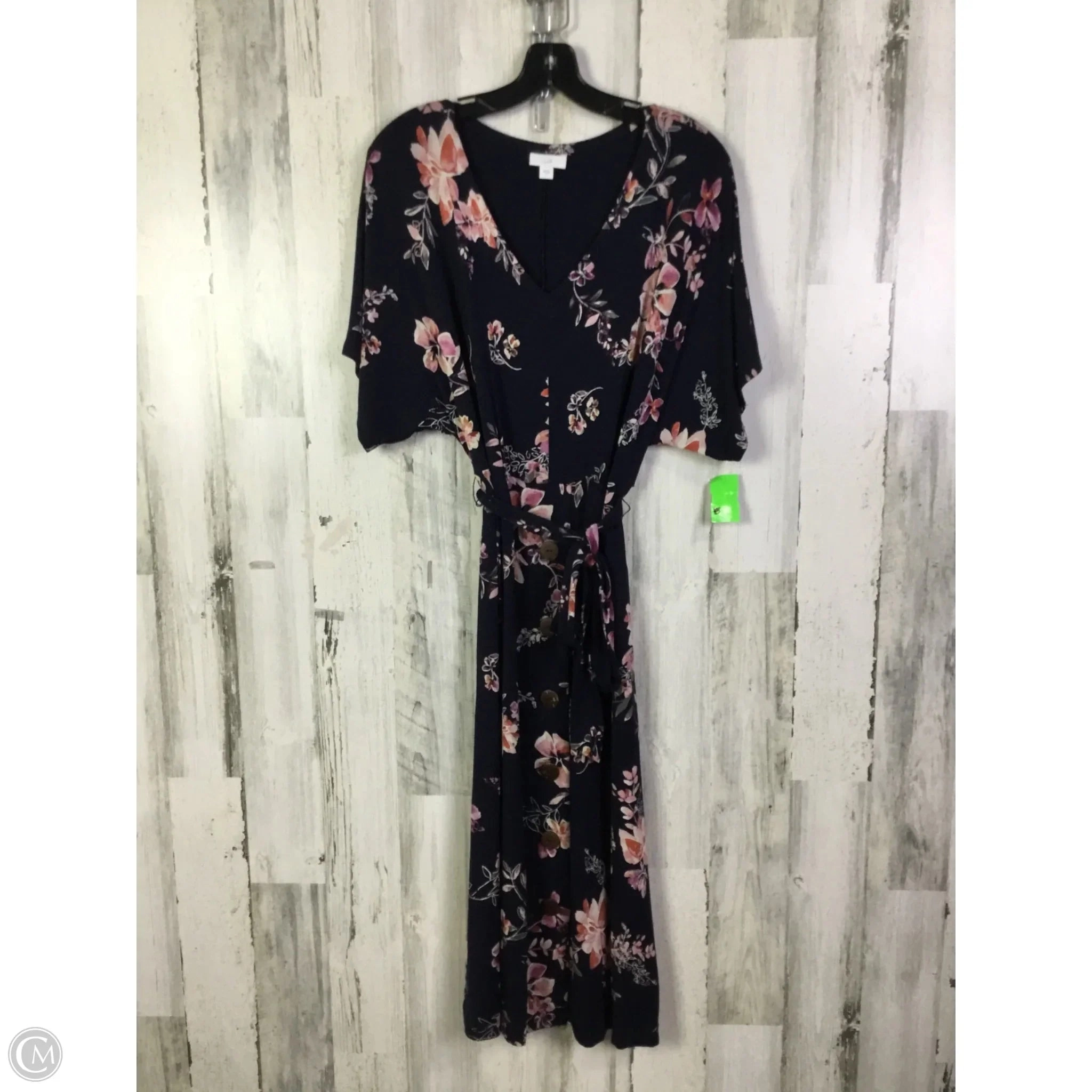 Dress Casual Midi By J. Jill In Blue & Pink, Size: S