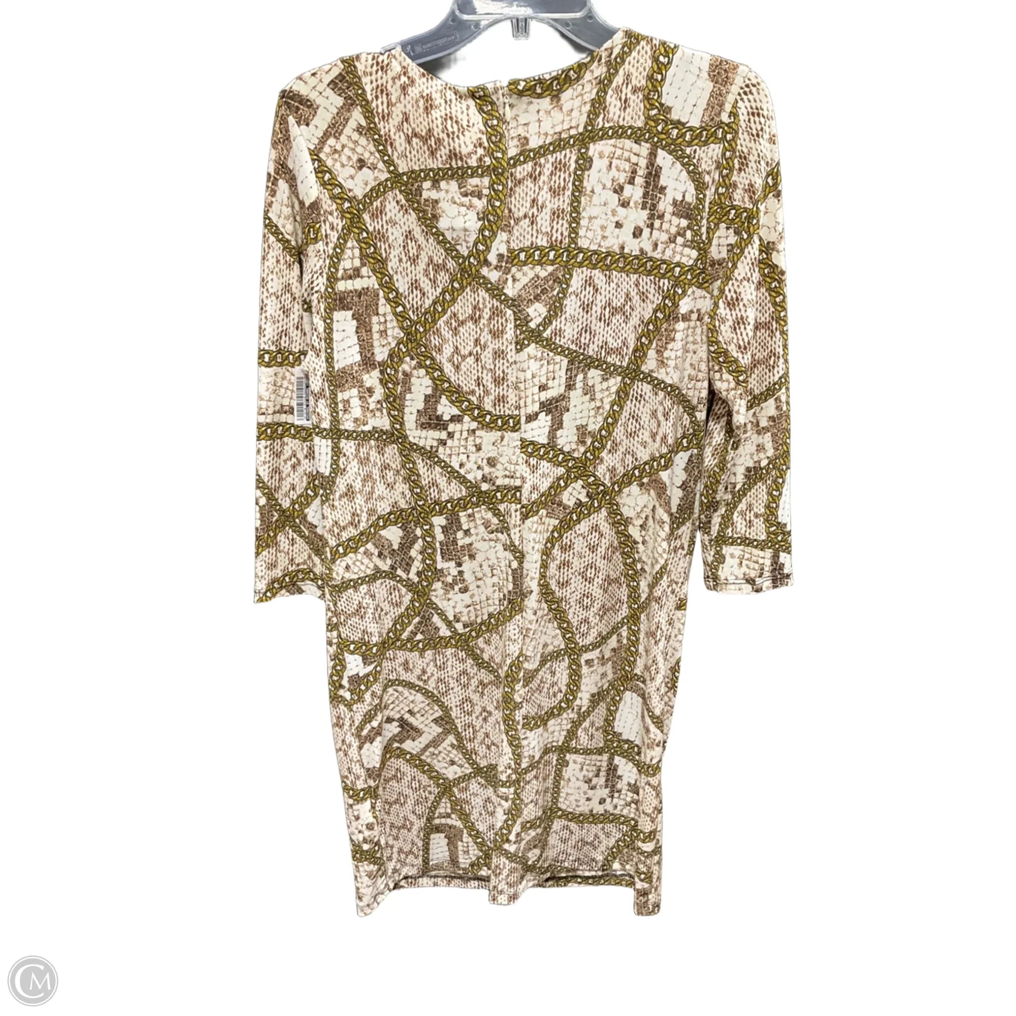 Dress Casual Midi By Michael By Michael Kors In Snakeskin Print, Size: S
