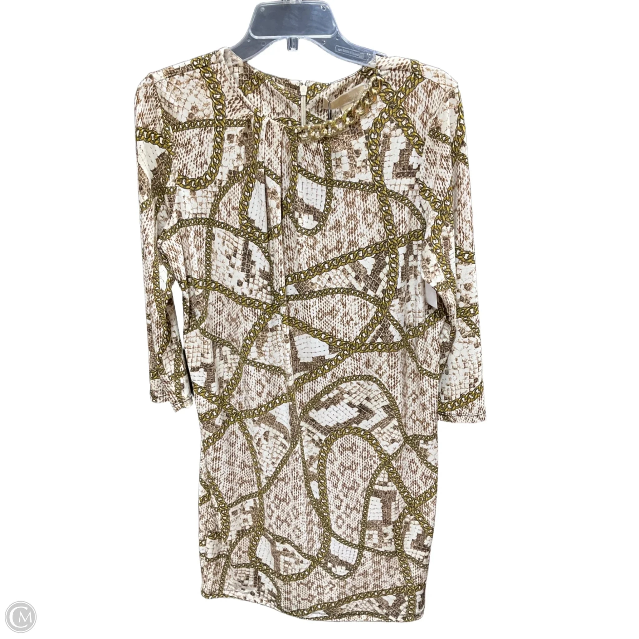 Dress Casual Midi By Michael By Michael Kors In Snakeskin Print, Size: S