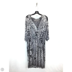 Dress Casual Midi By Mlle Gabrielle In Black & White, Size: 3x