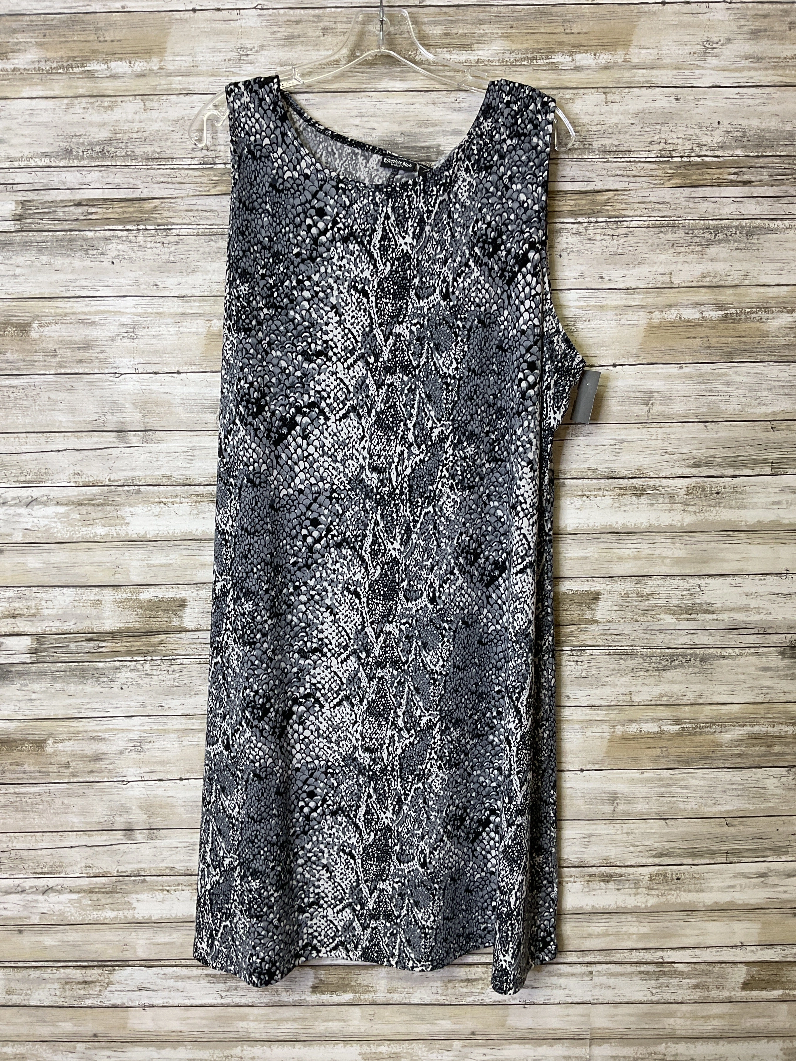 Dress Casual Short By Citiknits In Snakeskin Print, Size:2X