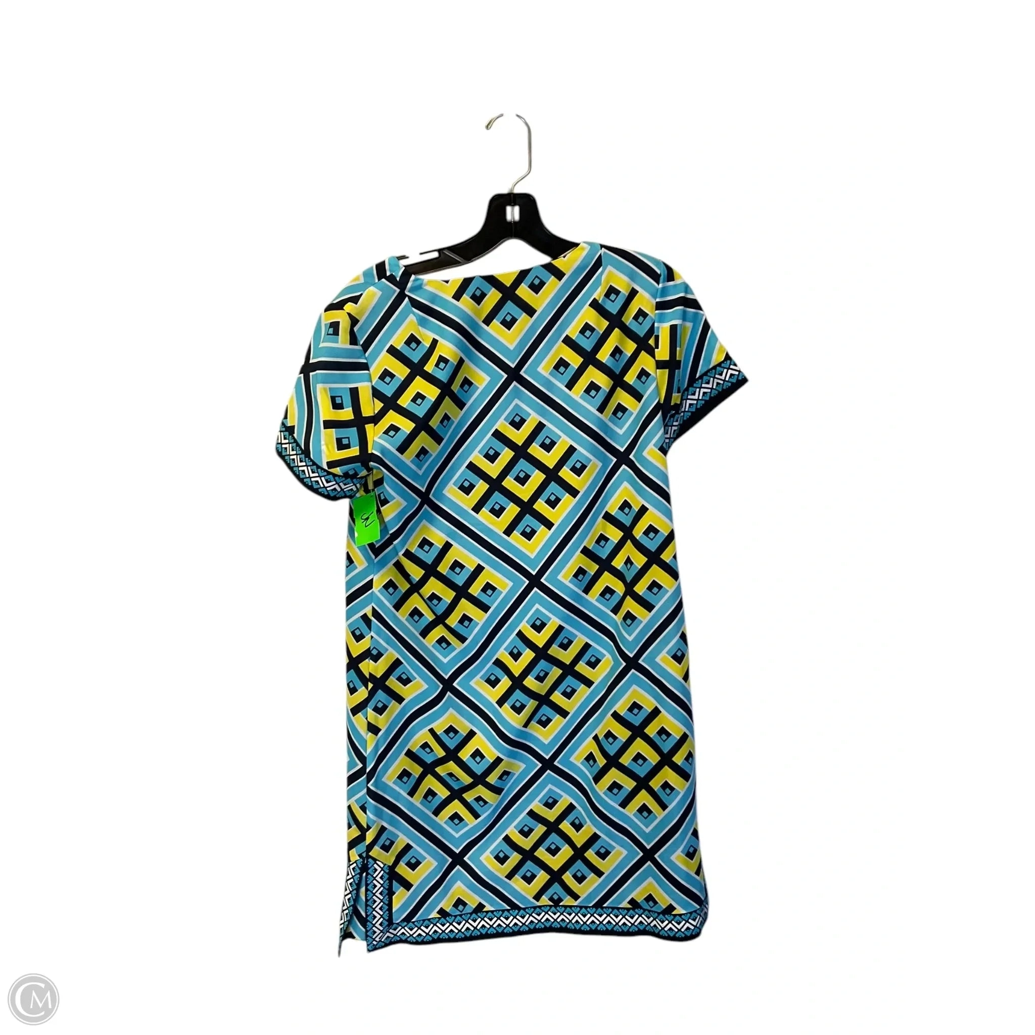 Dress Casual Short By Crown And Ivy In Blue & Yellow, Size: 4