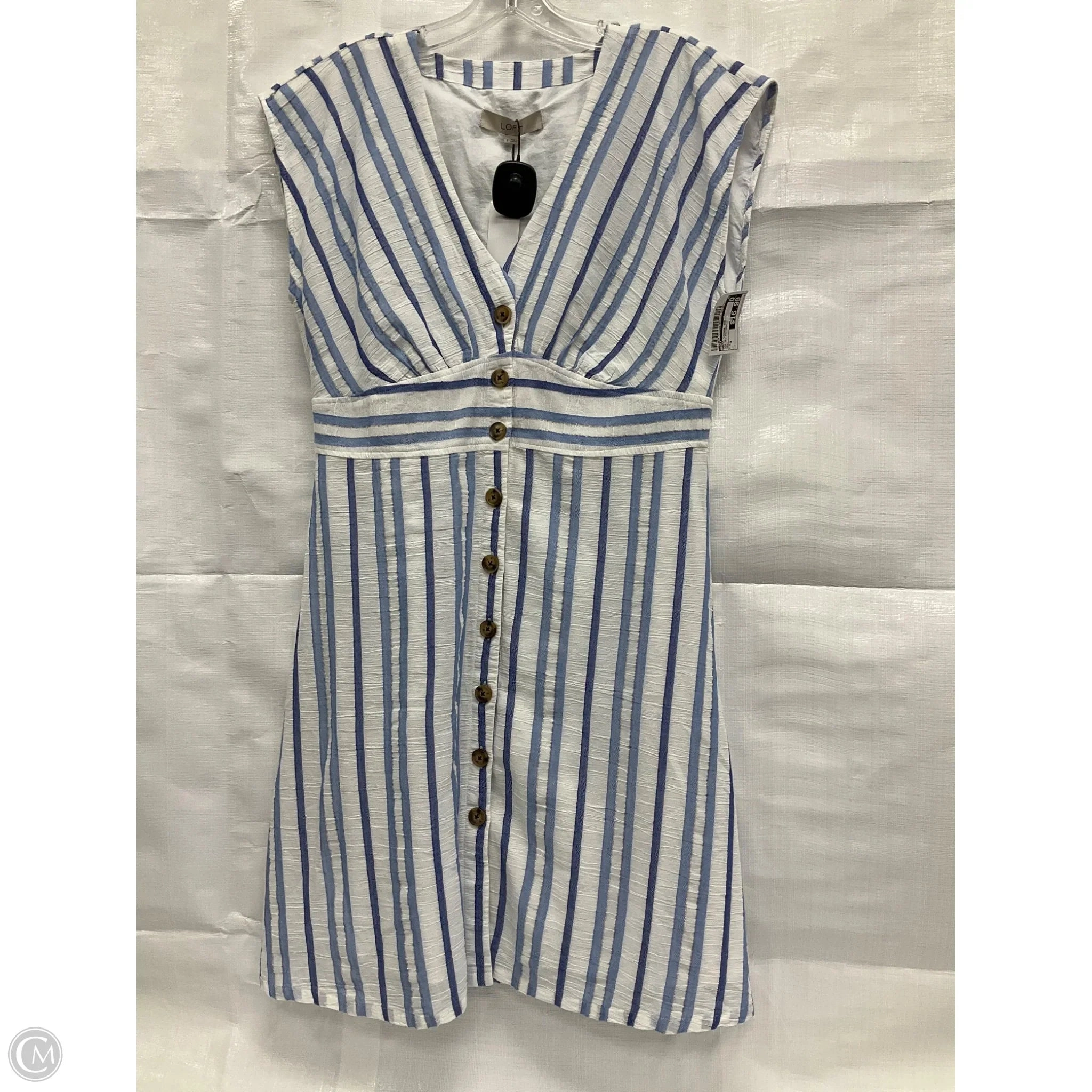 Dress Casual Short By Loft In Striped Pattern, Size: 8