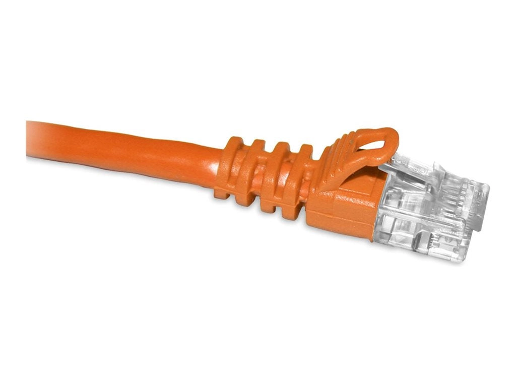 ENET - Patch cable - RJ-45 (M) to RJ-45 (M) - 6 in - UTP - CAT 6a - CMR - molded, snagless, riser - orange C6A-OR-6IN-ENC