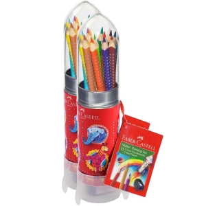 Faber-Castell 112457 Colour Grip Rocket Colour Pencils, 16 pieces (2 Pack)