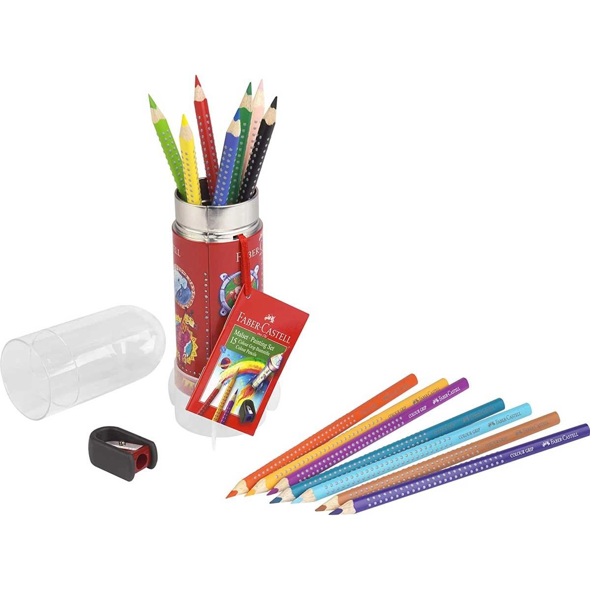 Faber-Castell 112457 Colour Grip Rocket Colour Pencils, 16 pieces (2 Pack)