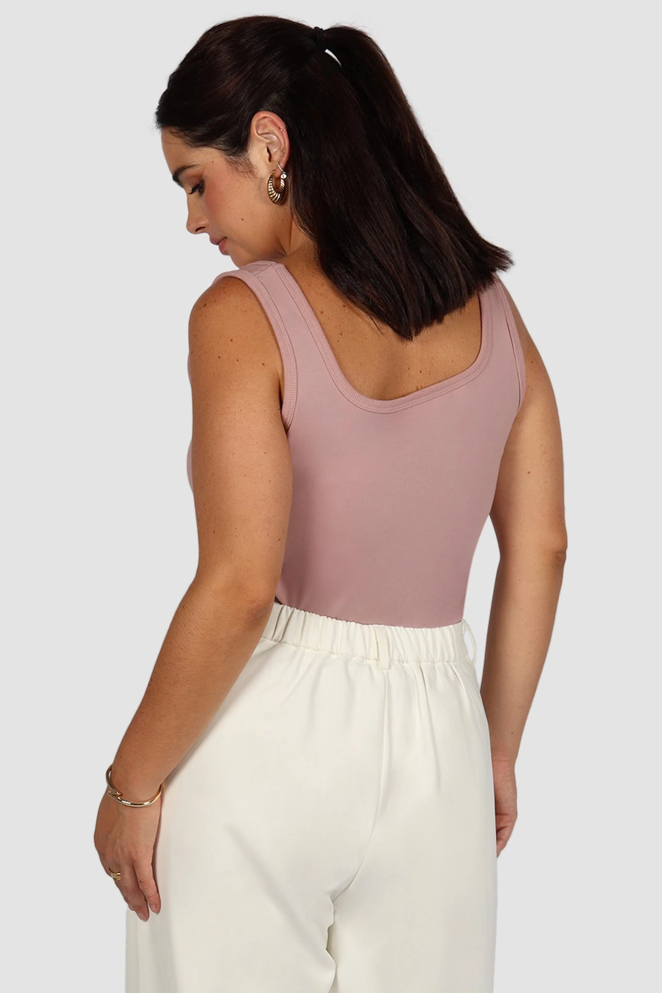 FAYT LOGO TANK DUSTY PINK