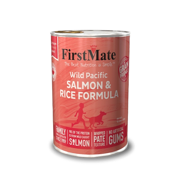 FirstMate Grain Friendly Wild Pacific Salmon & Rice Formula Canned Dog Food