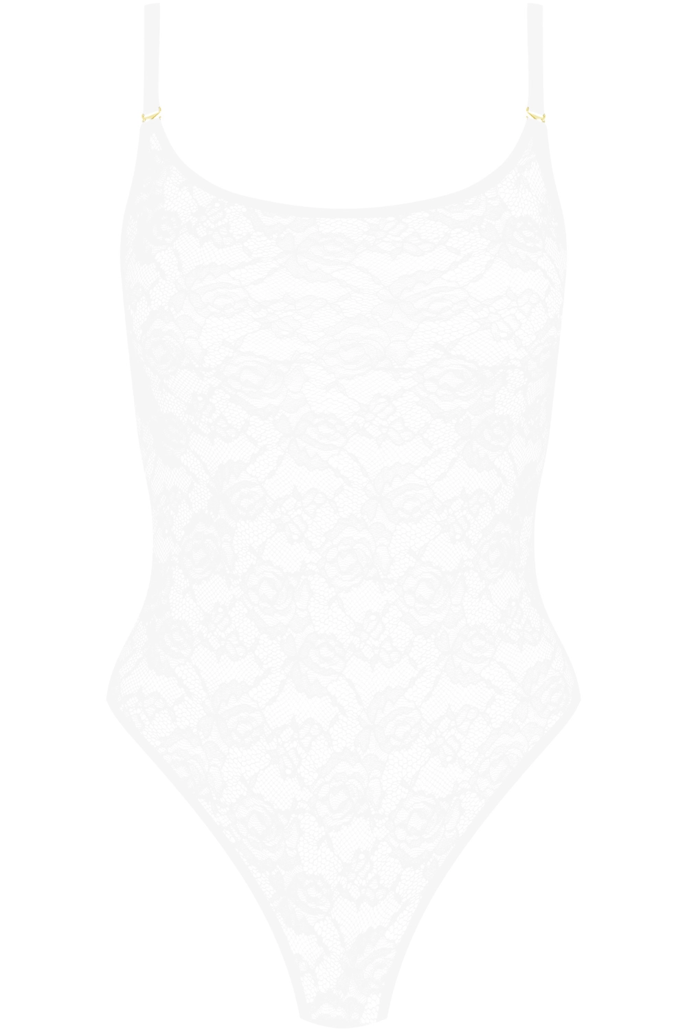 Flashback Lace Thong Body White