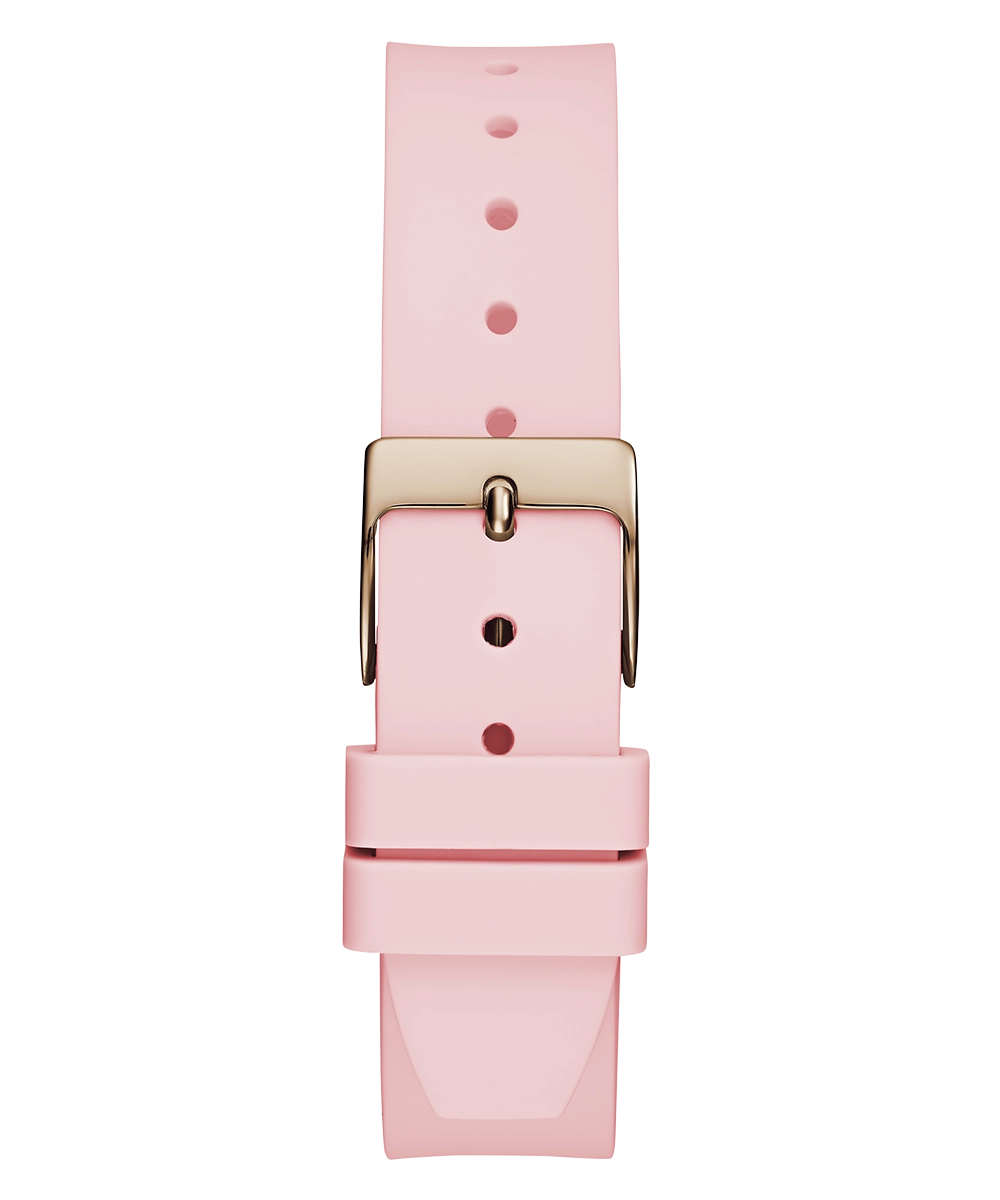 GUESS Ladies Pink Rose Gold Tone Analog Watch