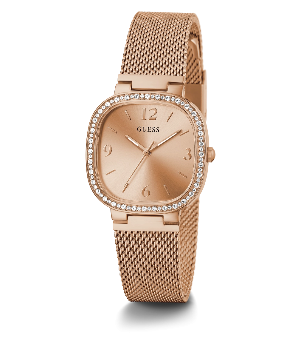 GUESS Ladies Rose Gold Tone Analog Watch