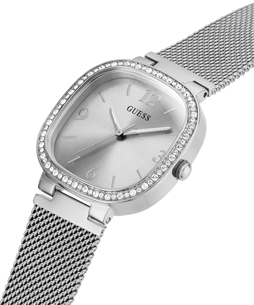 GUESS Ladies Silver Tone Analog Watch