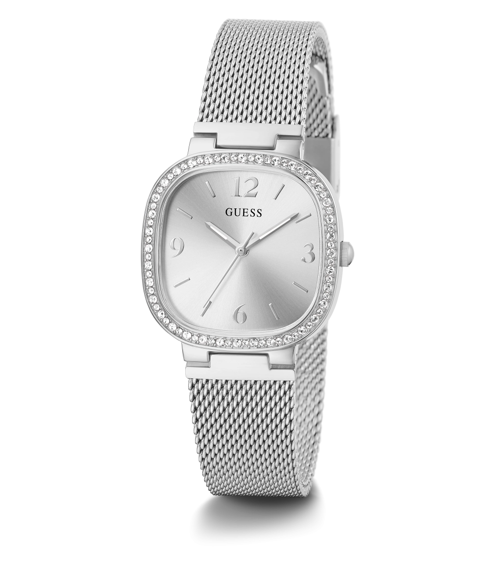 GUESS Ladies Silver Tone Analog Watch