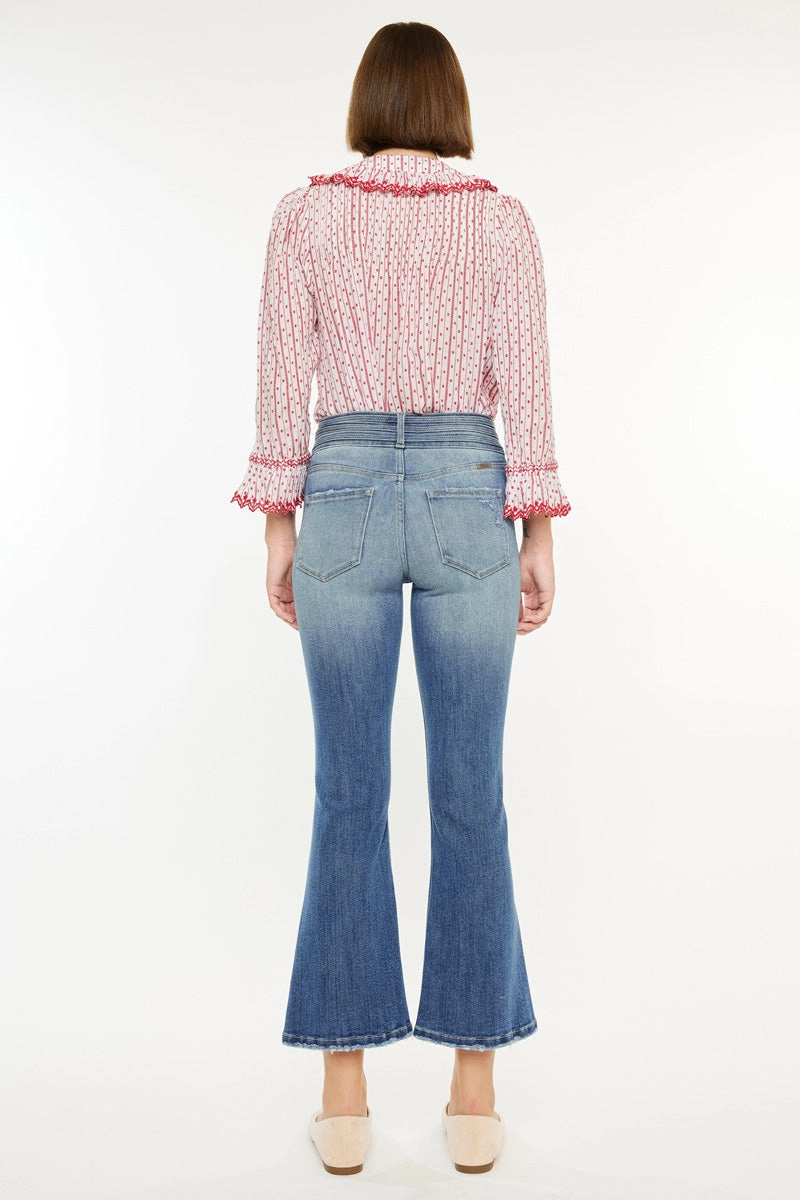 Hillary High Rise Cropped Flare Jeans