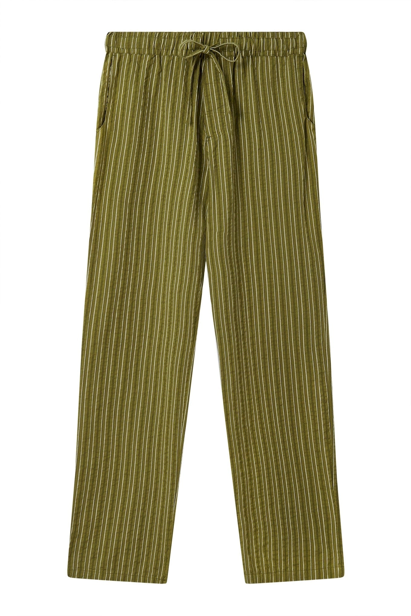 Joshua Men's Organic Cotton Trousers | Green Stripe