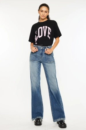 Melody High Rise Wide Flare Jeans