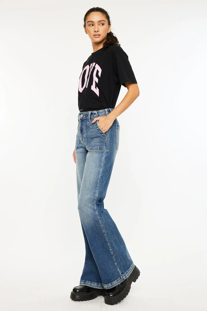 Melody High Rise Wide Flare Jeans