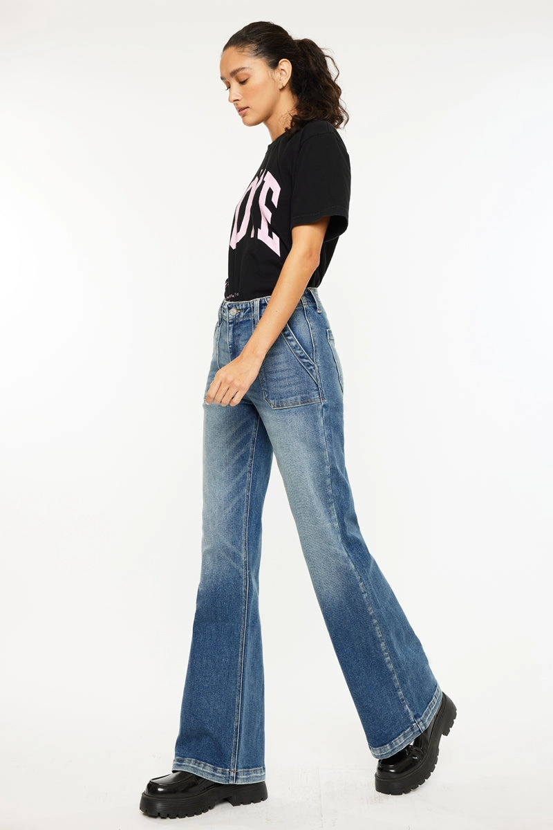 Melody High Rise Wide Flare Jeans