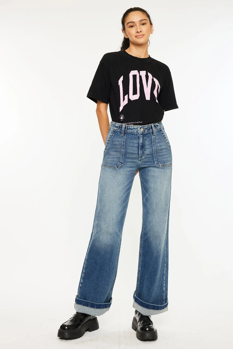 Melody High Rise Wide Flare Jeans