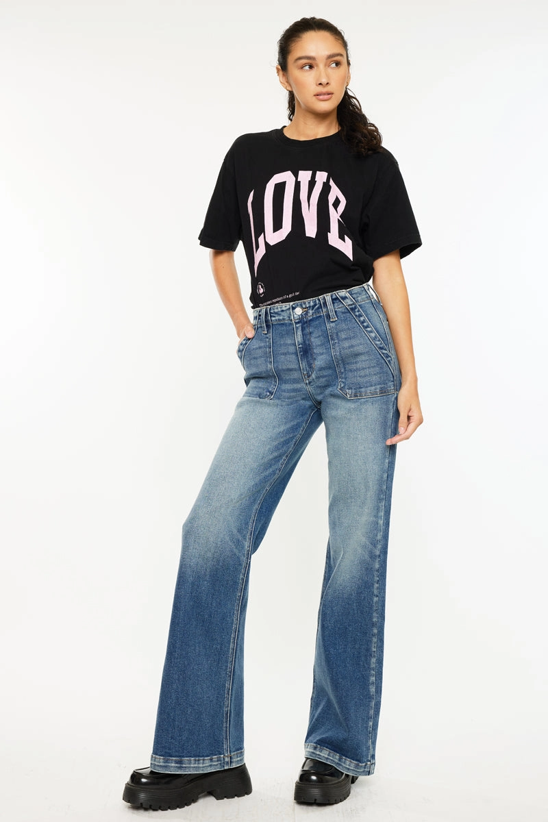 Melody High Rise Wide Flare Jeans