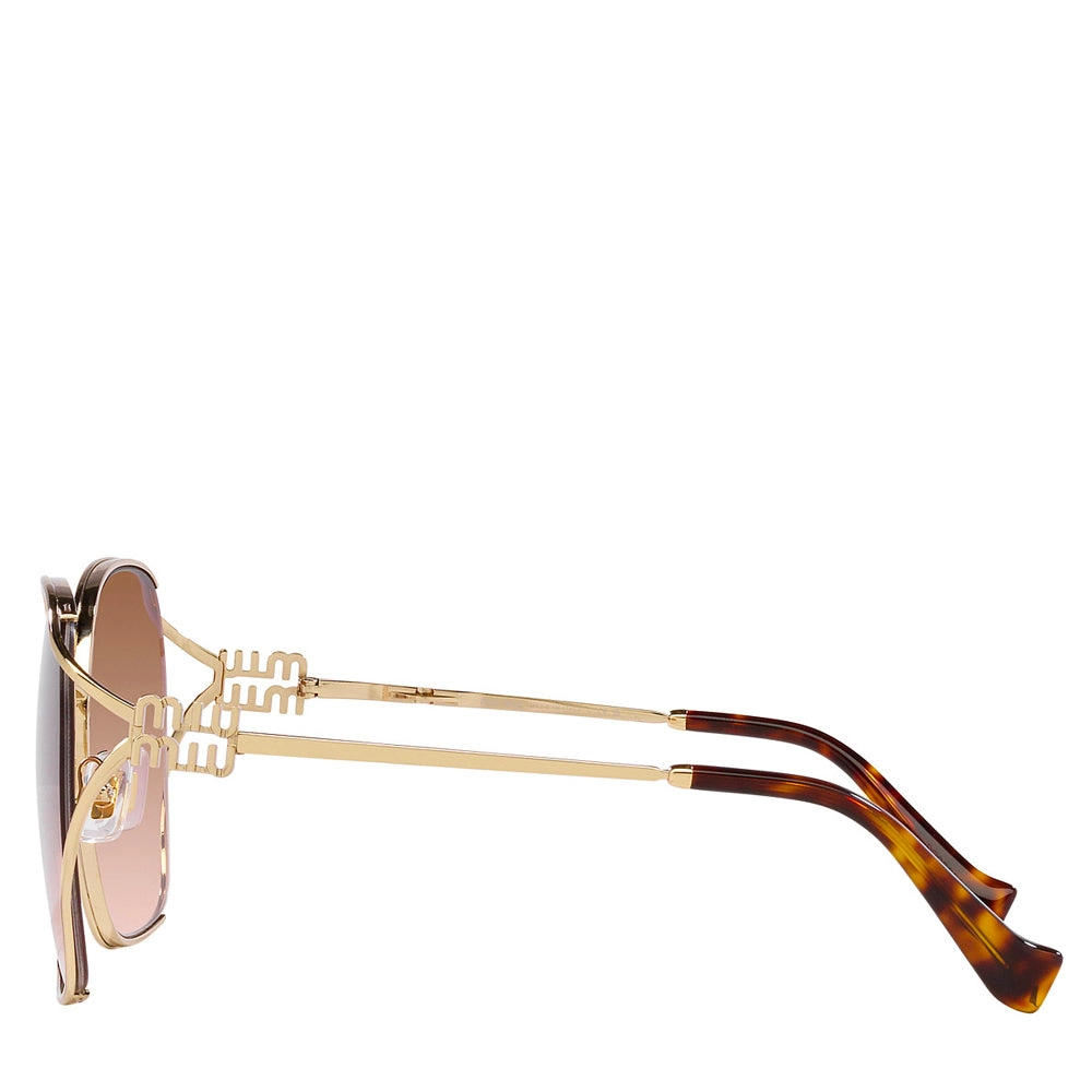 Miu Miu Metal Woman Sunglass Pale Gold 52ws